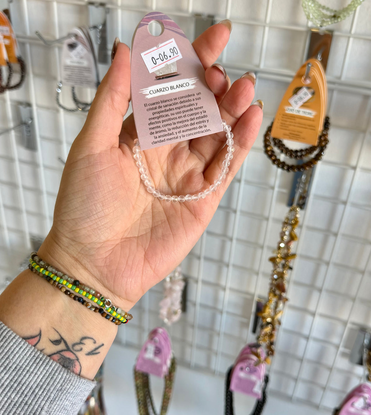 Pulsera cuarzo blanco