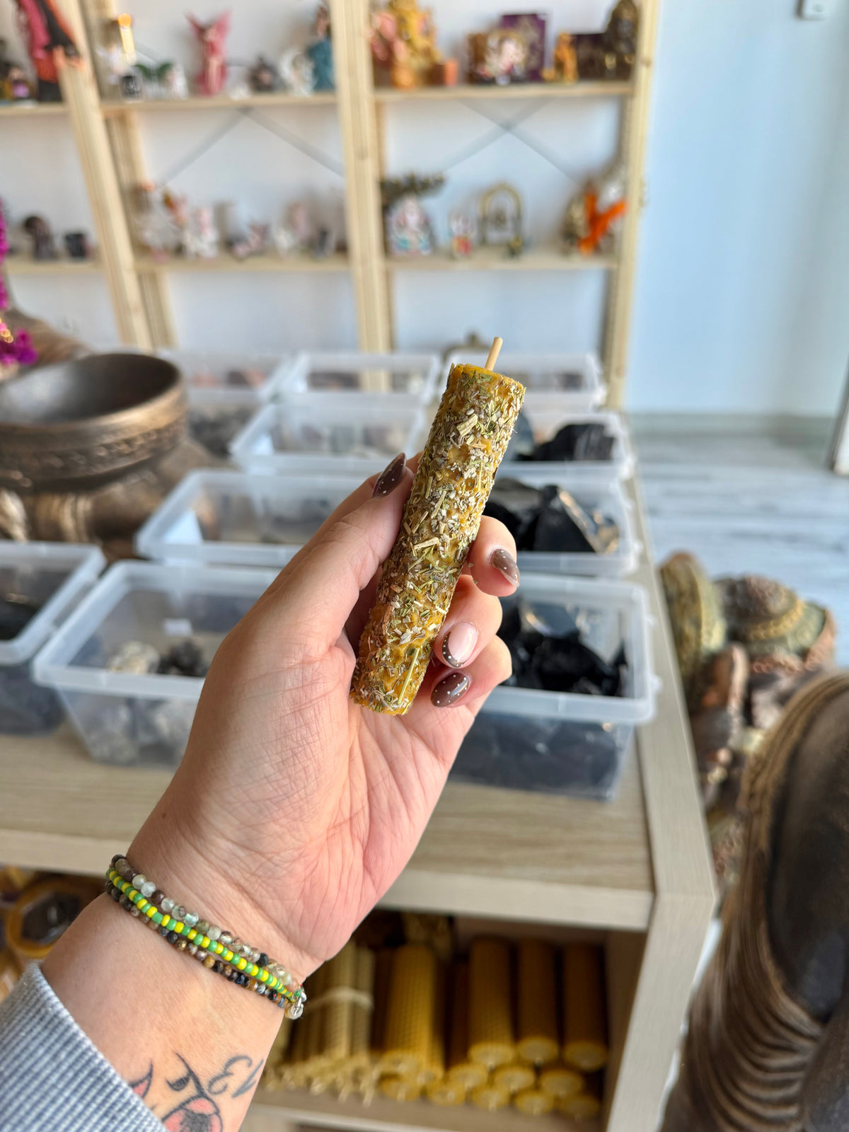 Vela de miel con salvia y romero especial liempieza y fortuna