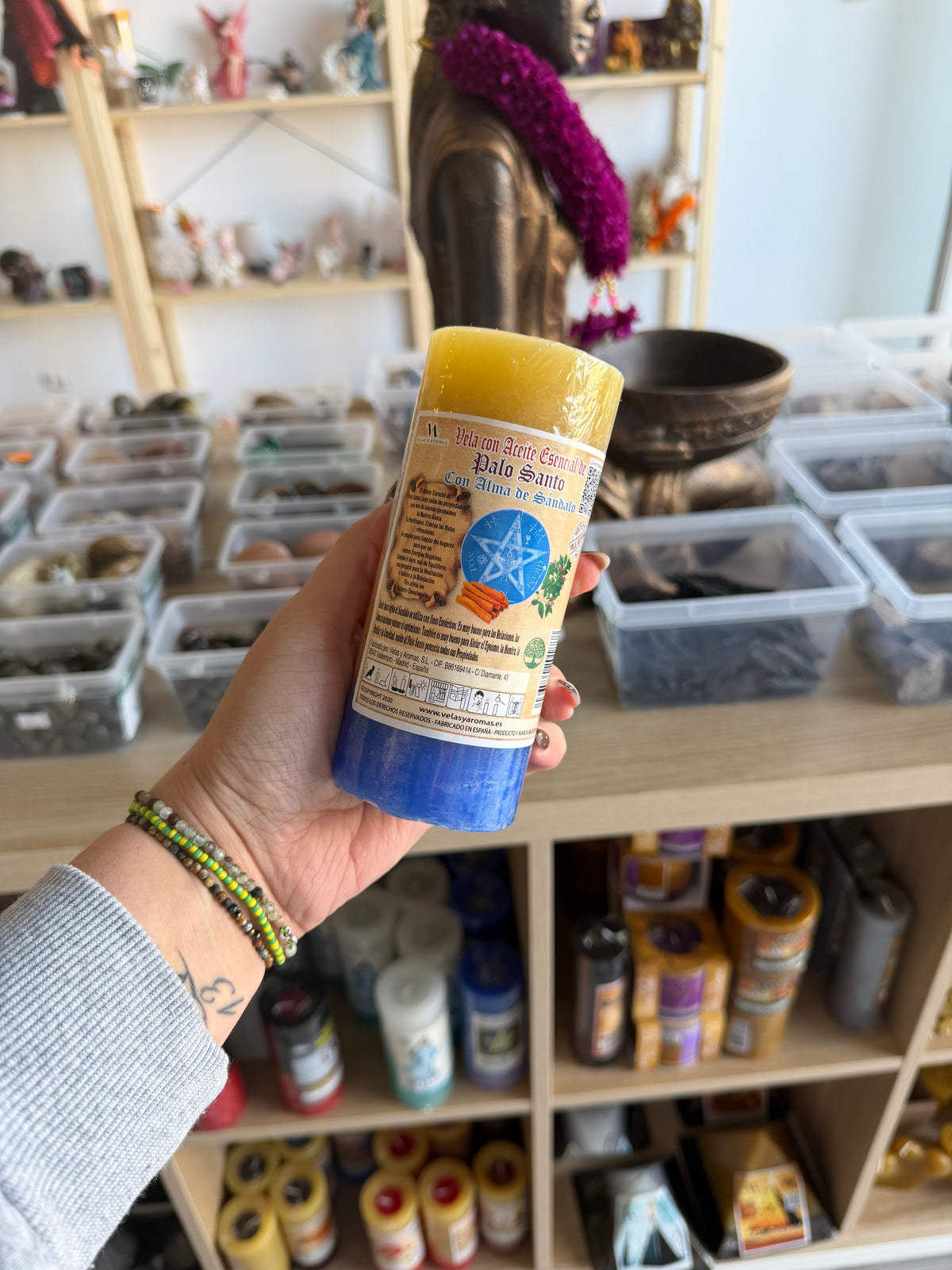 Velon palo santo y sándalo (suerte y abundancia )